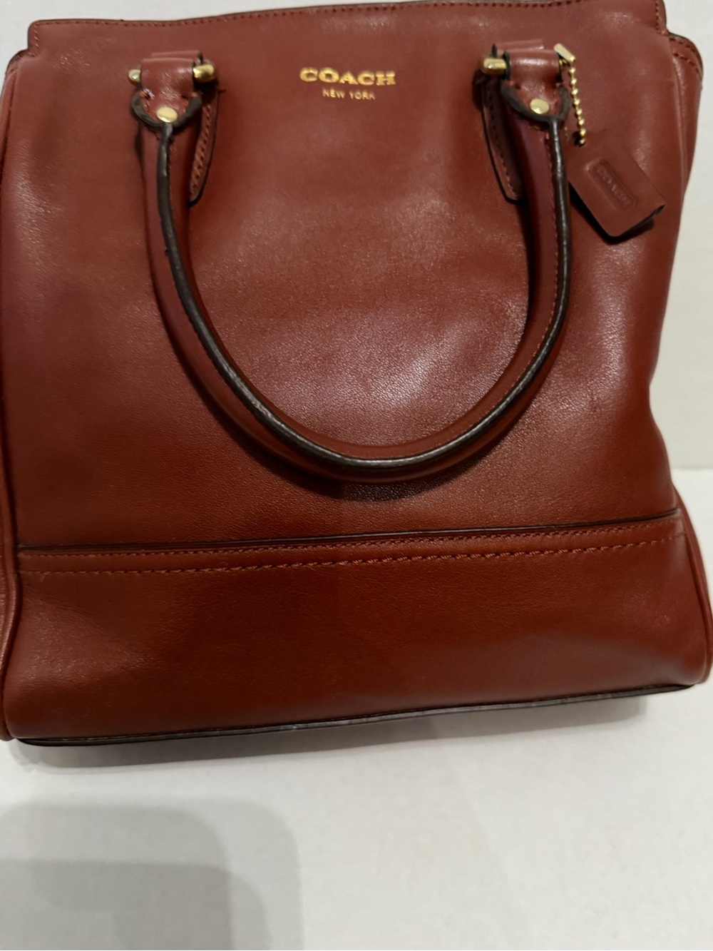 COACH Classic chestnut brown crossbody UEC 9x8x3, top zipper.Strap& 2 handles - Picture 13 of 14